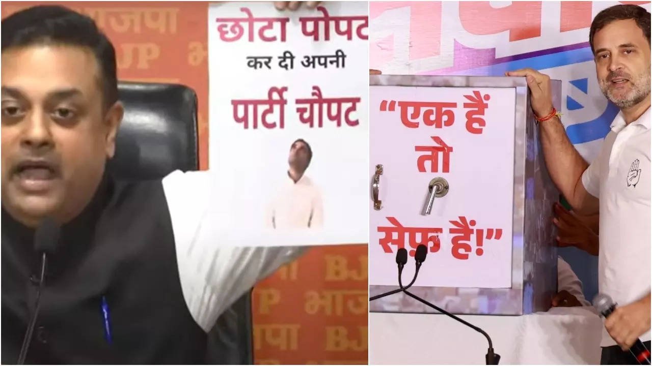 You are currently viewing ‘Chota popat ne kiya hai Congress chopat’: BJP hits back at Rahul Gandhi over his ‘safe’ jibe