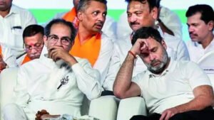 Read more about the article Sena(UBT) mouthpiece dubs Mahayuti victory ‘lucky draw’, says ‘EVM hai toh mumkin hai’