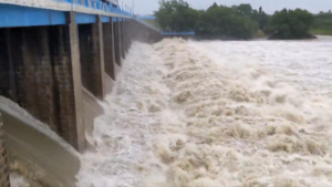 Read more about the article Watch: Veedur dam overflows as Cyclone Fengal hits Tamil Nadu, 10 villages at flood risk