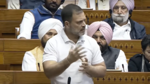Read more about the article From Manusmriti to Eklavya: Rahul Gandhi continues with scripture, symbols to attack BJP