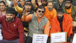 Read more about the article Shiv Sena (UBT) stages protest in Jammu for restoration of statehood to J-K