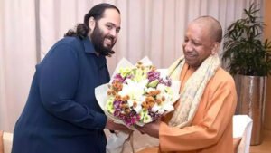 Read more about the article Anant Ambani pays courtesy visit to UP CM Yogi Adityanath in Mumbai