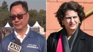 Read more about the article ‘She is new’: Kiren Rijiju’s dig at Priyanka Gandhi over her comments on PM Modi’s speech