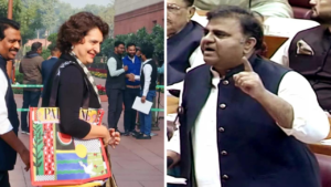 Read more about the article ‘Stood tall amidst pigmies’: Ex-Pakistan minister lauds Priyanka Gandhi for carrying Palestine bag to Parliament