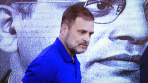 Read more about the article Rahul Gandhi’s switch from white to blue t-shirt and the Ambedkar connection