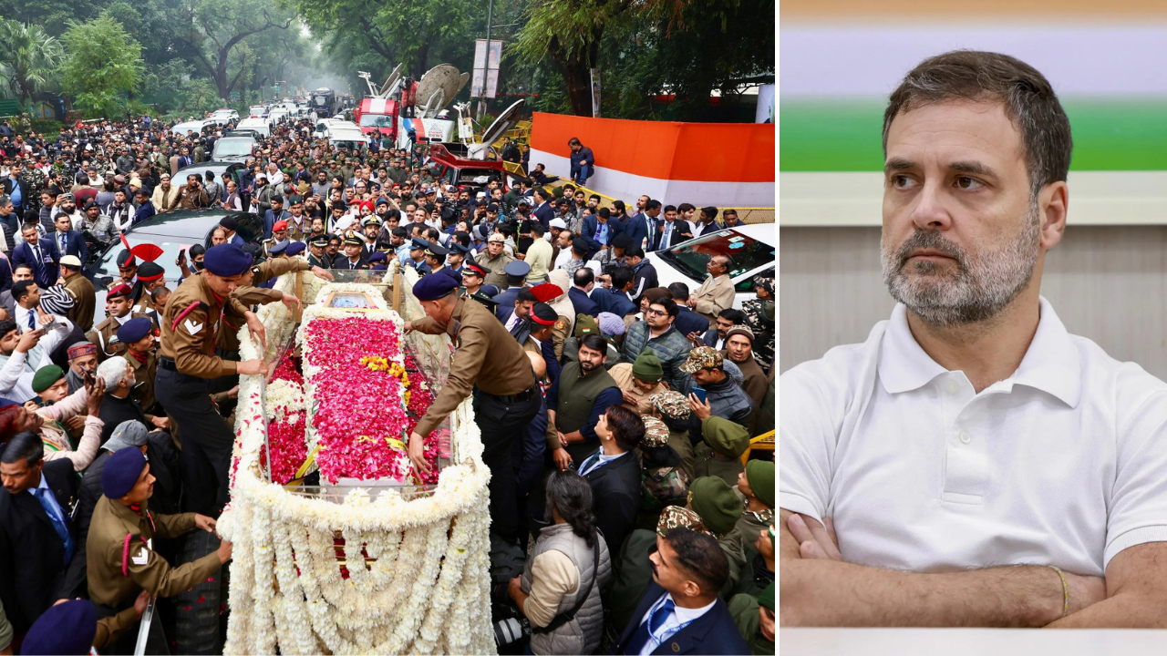 You are currently viewing ‘Totally insulted by the present government’: Rahul Gandhi on Manmohan Singh’s cremation