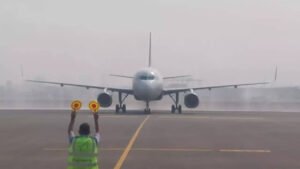 Read more about the article After first civilian test flight landing, Navi Mumbai airport set for May ops