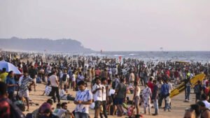 Read more about the article Goa beaches turn into celebration venues as people welcome New Year