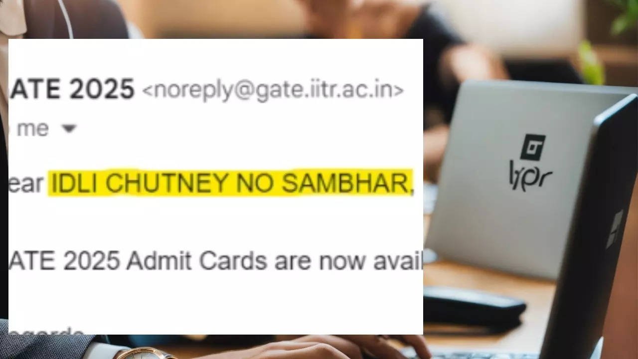 You are currently viewing ‘Dear Idli Chutney No Sambhar’: Email to GATE aspirants goes viral, netizens react