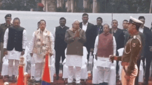 Read more about the article Watch: Nitish Kumar told to stop clapping while paying tribute to Mahatma Gandhi