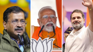 Read more about the article Stage set for big AAP vs BJP vs Congress battle as Delhi votes for 70 assembly seats
