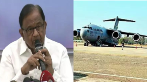 Read more about the article ‘Will deportees be shackled again?’: Chidambaram on landing of 2nd US plane in Amritsar