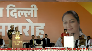 Read more about the article Rekha Gupta takes oath as Delhi CM in presence of PM Modi, top NDA leaders
