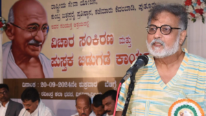 Read more about the article Sangh spreading ‘cancer’, says Bapu grandson, gets heckled