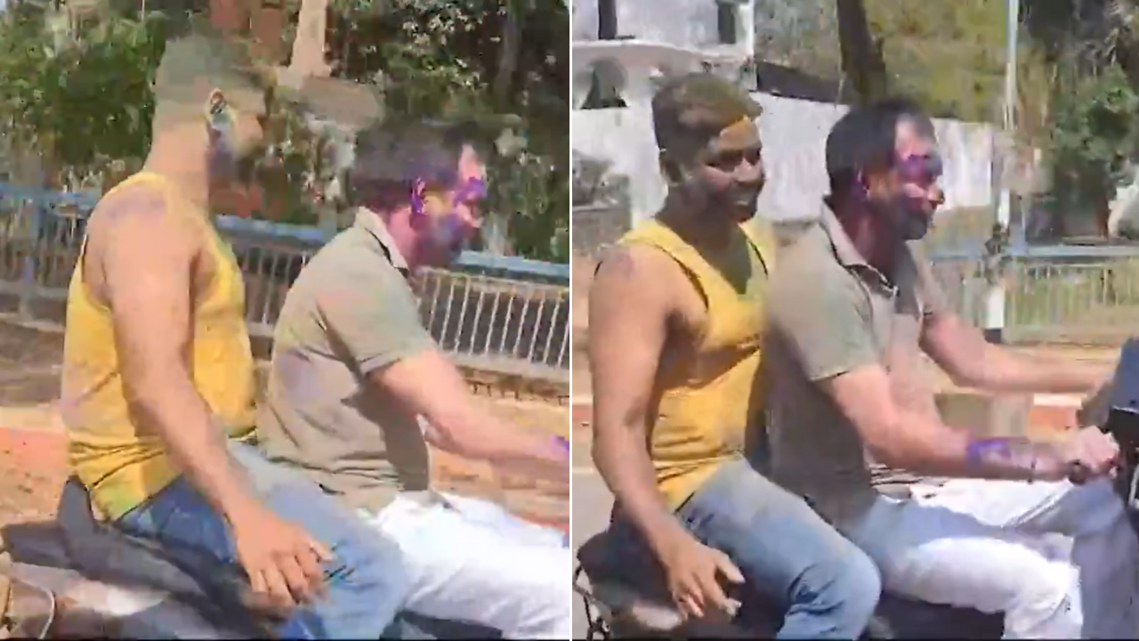 You are currently viewing ‘Paltu chacha kahan hain?’: Tej Pratap’s scooter ride outside Nitish Kumar’s house on Holi – Watch