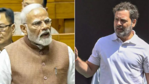 Read more about the article Din in Lok Sabha as Rahul Gandhi rises to speak after PM Modi, denied nod