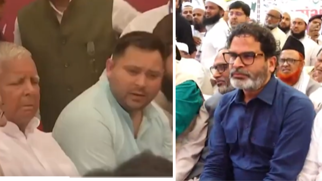 You are currently viewing ‘RJD chief unwell but here to support you’: Lalu Yadav, Tejashwi and Prashant Kishor join AIMPLB protest against Waqf bill