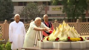Read more about the article Watch: PM Modi pays tribute to RSS founder Keshav Baliram Hedgewar in Nagpur, meets Mohan Bhagwat