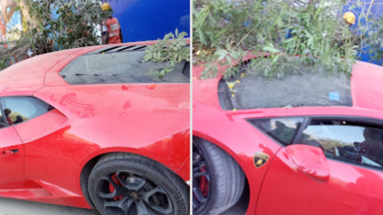 You are currently viewing Lamborghini accident in Noida injures two workers; driver arrested