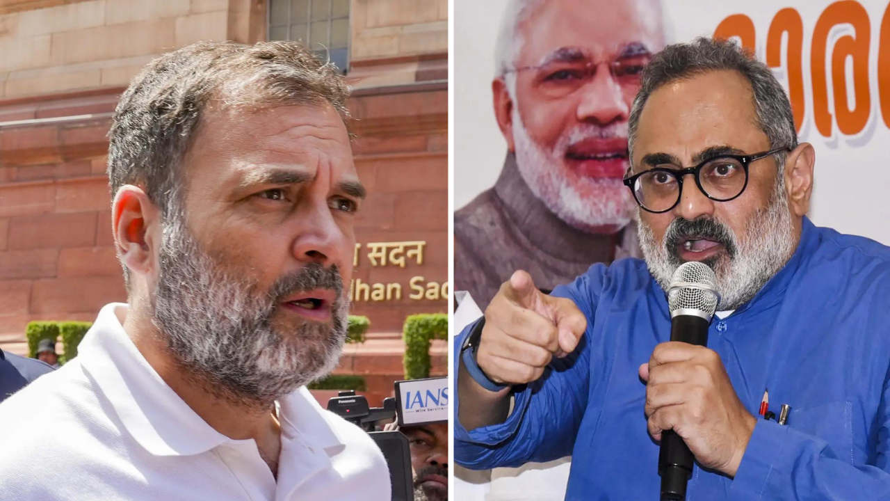 You are currently viewing Rahul Gandhi ‘acting against’ India’s interests, should study Constitution, says Rajeev Chandrasekhar