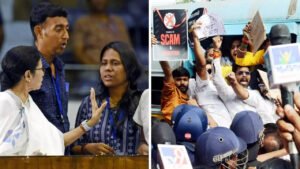 Read more about the article ‘Dirty game being played’: Mamata tries to woo sacked Bengal teachers as BJP piles pressure over school jobs case