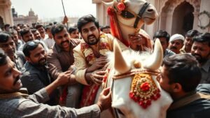 Read more about the article Dalit baraat attacked over loud music in UP, groom unhorsed