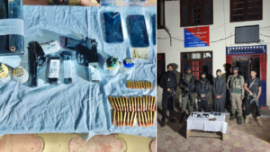 Read more about the article Two terrorist associates arrested in J&K’s Shopian; pistols, grenades recovered