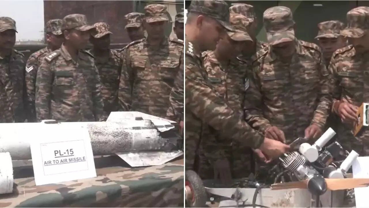 You are currently viewing Watch: Army shows debris of Pakistani missiles downed by India’s air defence systems