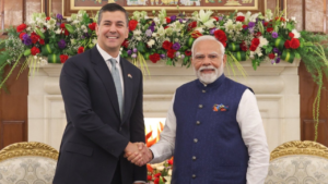 Read more about the article PM Modi meets Paraguay President Santiago Pena Palacios at Hyderabad House
