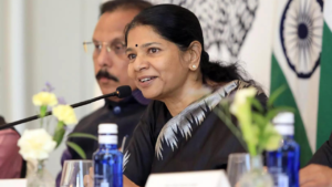 Read more about the article ‘What is India’s national language?’: DMK MP Kanimozhi’s response in Spain goes viral