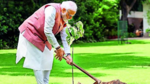 Read more about the article PM marks World Environment Day with a Sindoor sapling