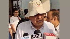Read more about the article ‘Had a good darshan’: Farooq Abdullah visits Maa Vaishno Devi shrine; calls Vande Bharat train ‘biggest gift’ to J&K