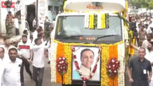 Read more about the article Vijay Rupani’s final journey: Thousands pay tribute to former Gujarat CM who died in Air India plane crash; Amit Shah, CM Bhupendra Patel attend