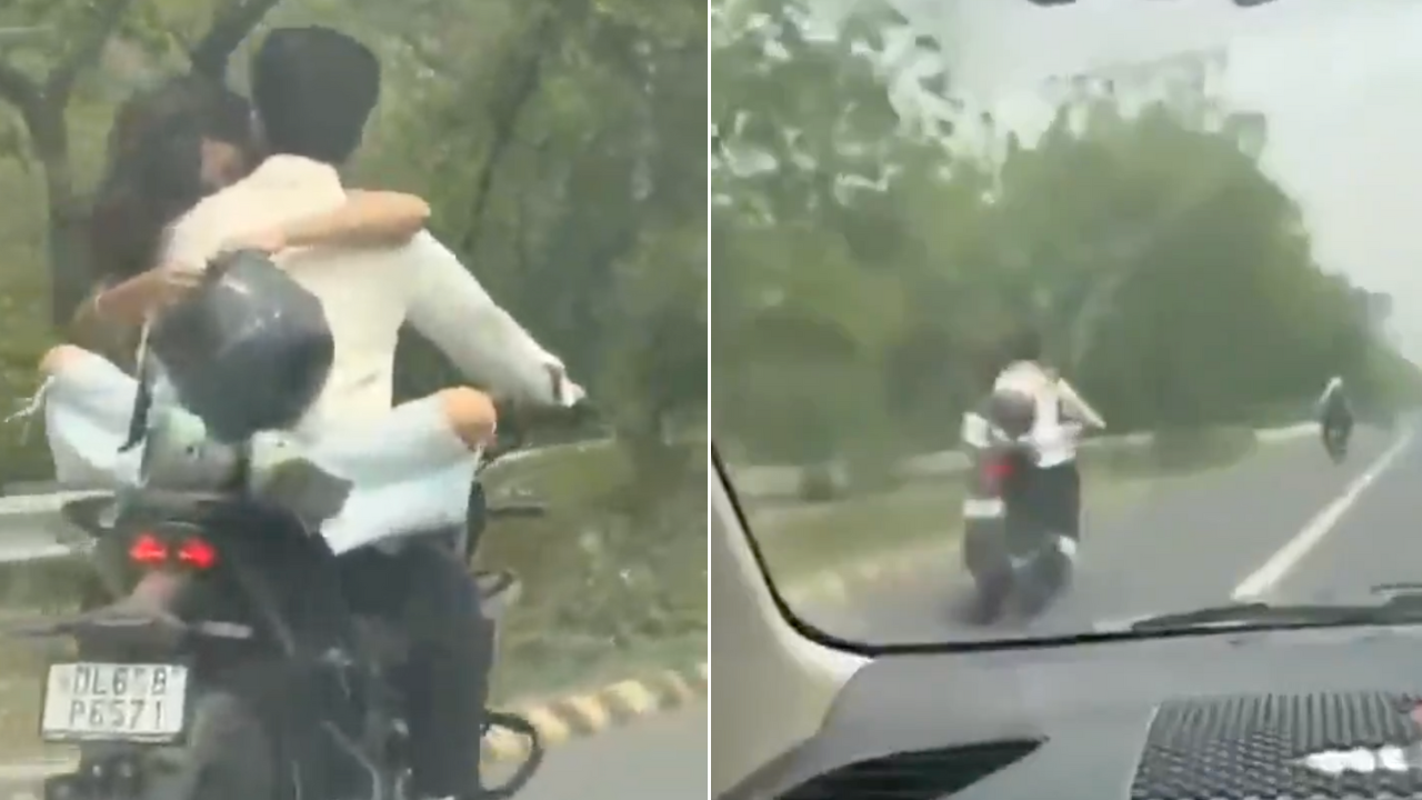 You are currently viewing Noida couple fined for flouting traffic rules after video of bike romance goes viral
