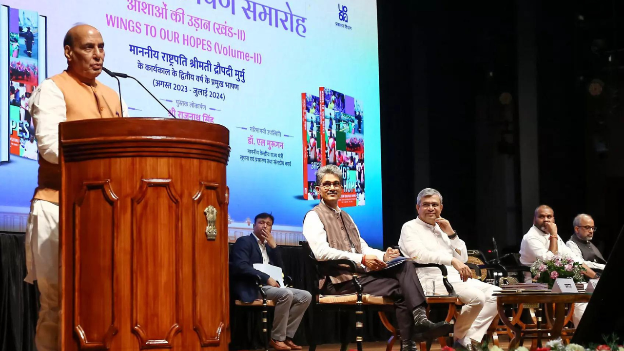 You are currently viewing ‘Operation Sindoor achieved all objectives’: Defence minister Rajnath Singh praises armed forces; unveils President Murmu’s book