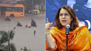 Read more about the article ‘Boats are sailing, cars are floating’: Congress’ Supriya Shrinate slams BJP’s Gujarat model; heavy rains in Surat submerge streets