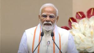 Read more about the article ‘Am among followers of non-violence’: PM Modi reacts as ‘Jo humein chhedega’ remark draws loud applause at Jain event – watch