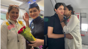 Read more about the article ‘Proud moment for mom’: IndiGo air hostess welcomes mother onboard in viral video – watch