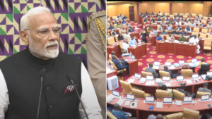 Read more about the article Watch: PM Modi mentions India has 2,500 parties in Ghana Parliament. Then this happens