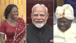 Read more about the article Watch: Ghana MPs honour PM Modi by donning Indian attire; wear pagdi and bandhgala suit to parliament