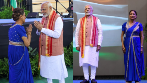 Read more about the article ‘Bihar ki beti’: PM Modi hails ancestral ties of Trinidad and Tobago PM Kamla Persad; welcomed with Bhojpuri Chautaal