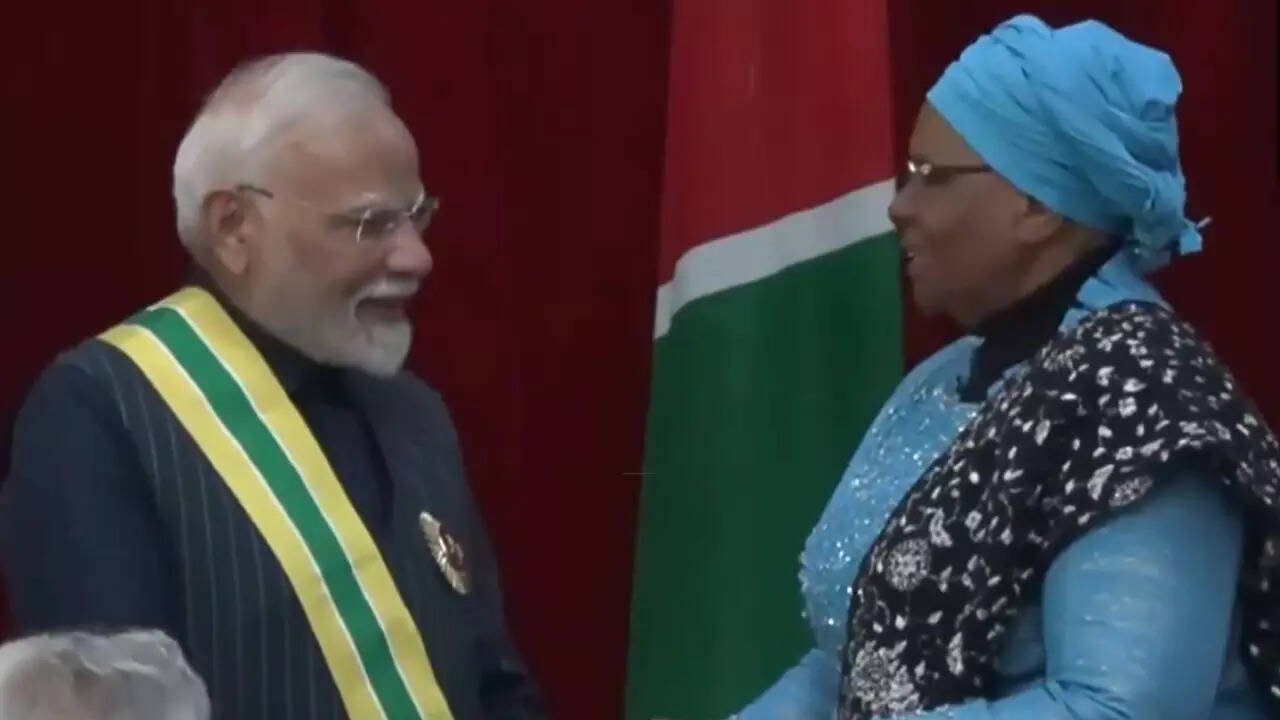 You are currently viewing Namibia visit: PM Modi gets country’s highest honour, signs 4 agreements to strengthen bilateral ties