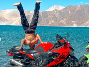 Read more about the article YouTuber booked for bike stunts in Ladakh; Police: Fragile zones not for viral content