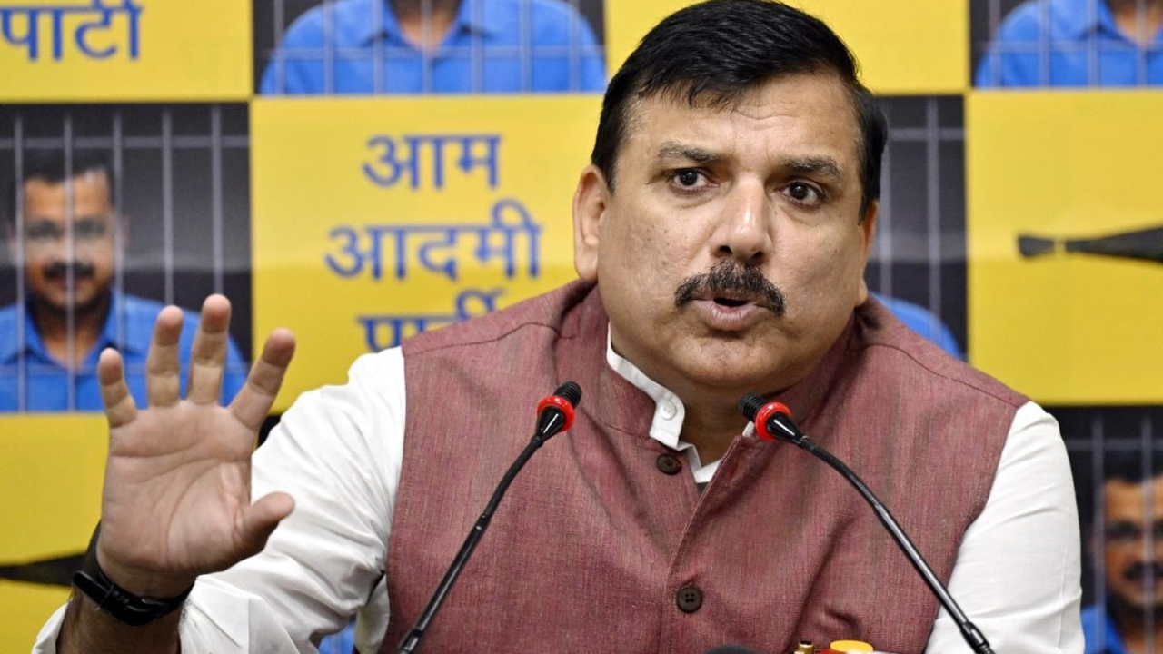 You are currently viewing ‘Determined to destroy education’: AAP MP Sanjay Singh accuses UP government of prioritising alcohol; launches campaign over school closures