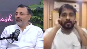 Read more about the article ‘Why attack Hindi speakers?’ Nishikant Dubey defends ‘patak ke marenge’ remarks; hits out at Thackerays over language-based violence in Mumbai