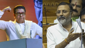 Read more about the article ‘You come to Mumbai’: Raj Thackeray counters BJP MP Nishikant Dubey’s ‘patak ke maarenge’ with ‘dubo ke maarenge’; language row escalates
