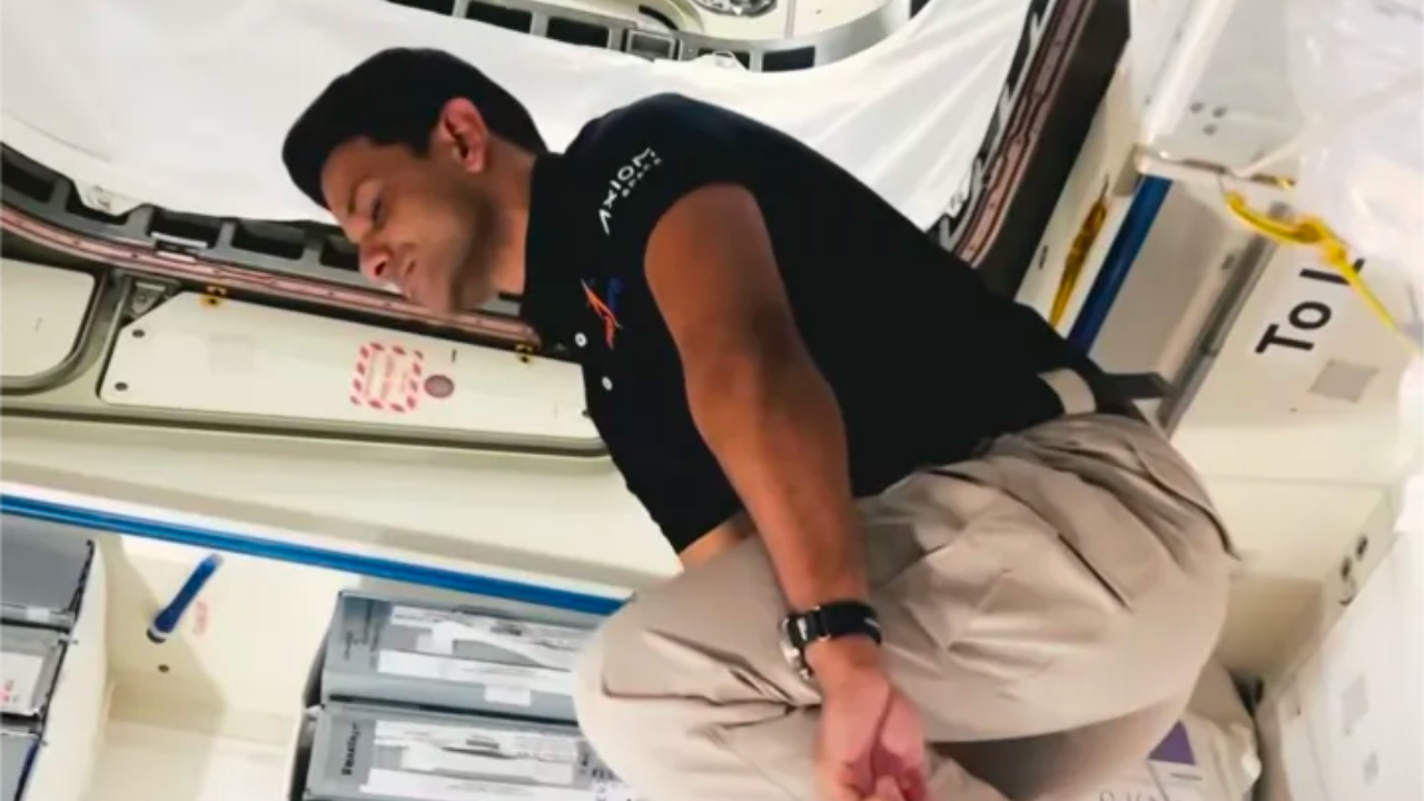 You are currently viewing ‘Being still is a challenge’: Shubhanshu Shukla shares video of floating in space – Watch