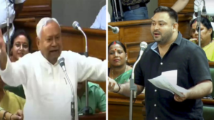 Read more about the article ‘You were a child’: CM Nitish Kumar loses cool Tejashwi in Bihar assembly; defends JDU decision to snap ties with RJD