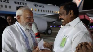 Read more about the article Tamil Nadu elections: EPS meets PM Modi at Trichy airport; first meet since AIADMK and BJP alliance renewed