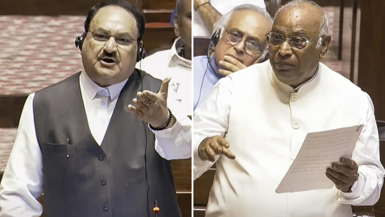 You are currently viewing Parliament Monsoon session: JP Nadda apologises after remarks against Mallikarjun Kharge trigger uproar; ‘take back my words’